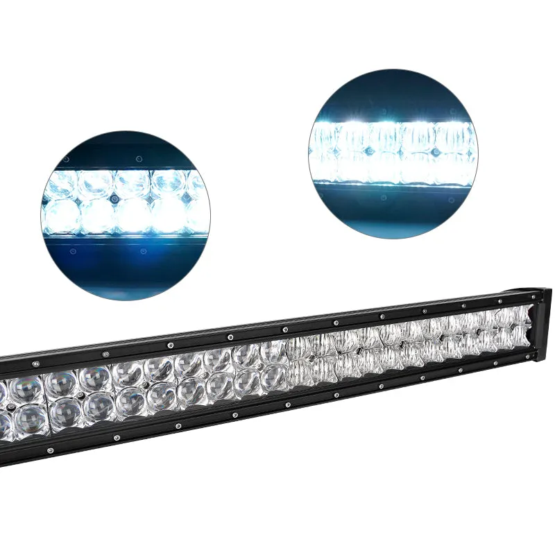 52" RGBW Dual Row LED Light Bar & 2 RGB Pods & All Brackets for 2007-2018 Jeep Wrangler JK