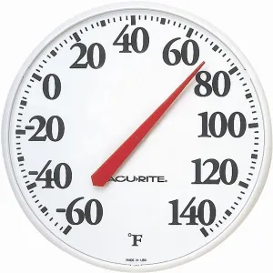 Acurite 12.5" Dia Plastic Dial Indoor & Outdoor Thermometer