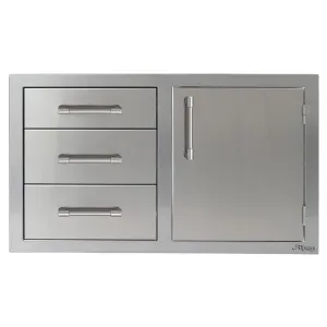 Alfresco: 32" Three Drawers w/ Door Combo