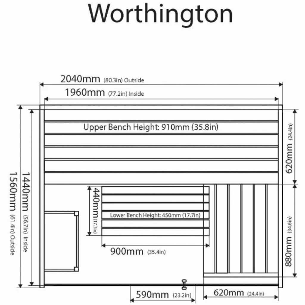 Almost Heaven Worthington 4 to 6 Person Indoor Sauna