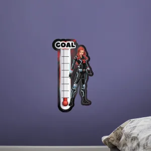 Avengers: Black Widow Goal Thermometer Dry Erase - Officially Licensed Marvel Removable Adhesive Decal