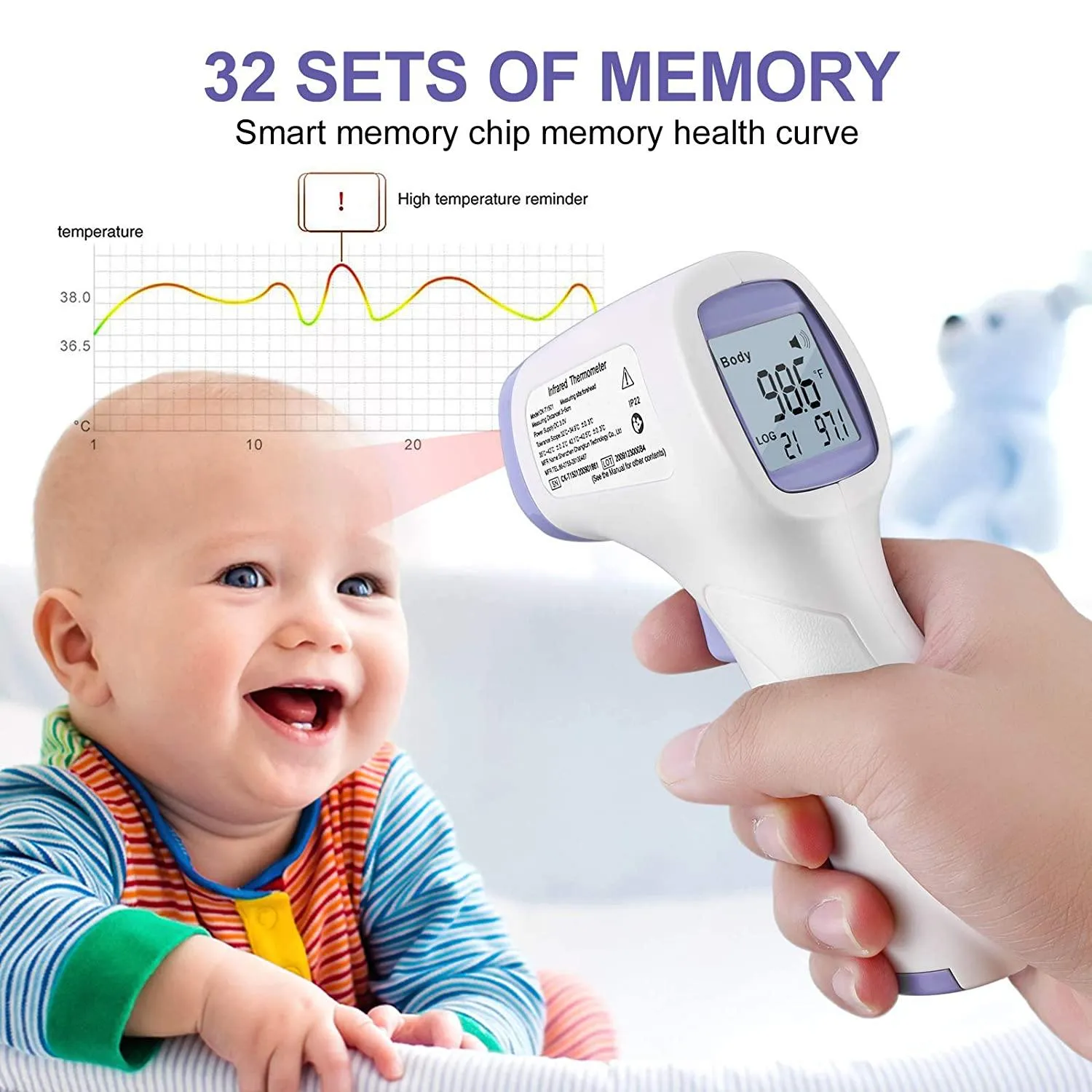 Baby Infrared Forehead or Surface Thermometer