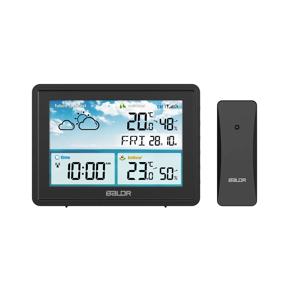 BALDR Atomic Wireless Weather Station with Indoor Outdoor Thermometer & Hygrometer