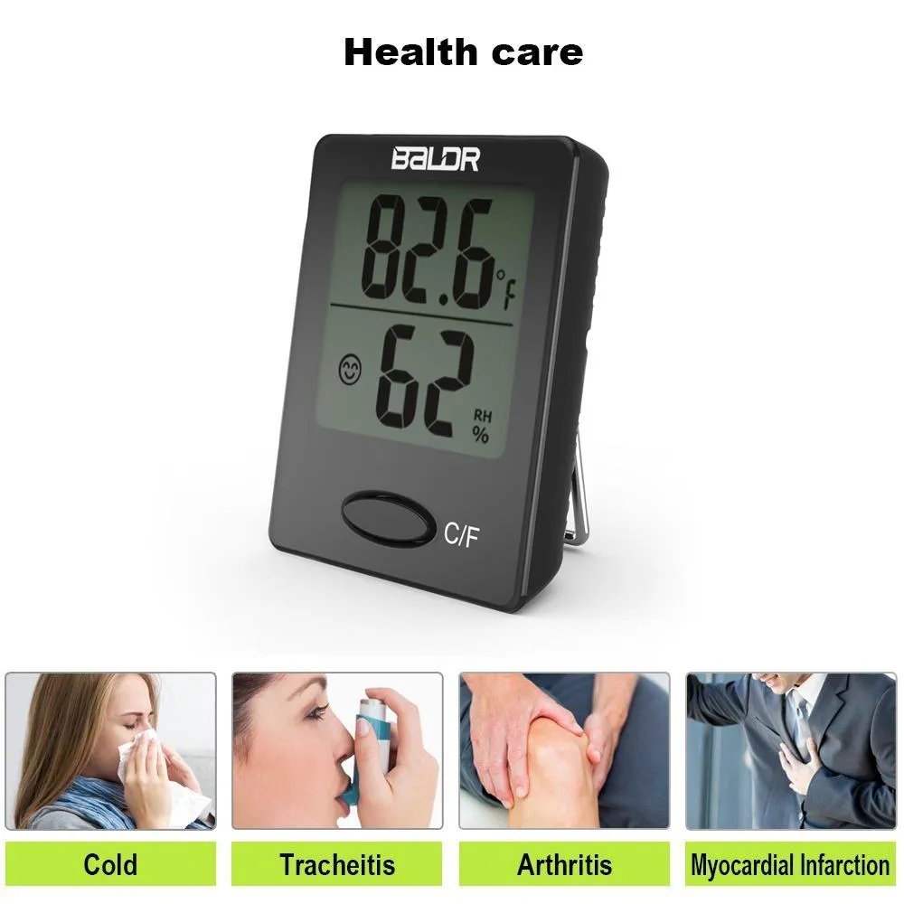 BALDR Mini Digital Indoor Thermometer & Hygrometer