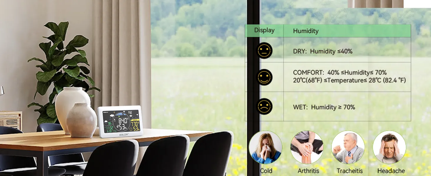 BALDR WiFi Weather Station, Smart Wireless Indoor Outdoor Thermometer with App and Online Real-time Forecast, One Remotely Monitor Temperature Sensor Included