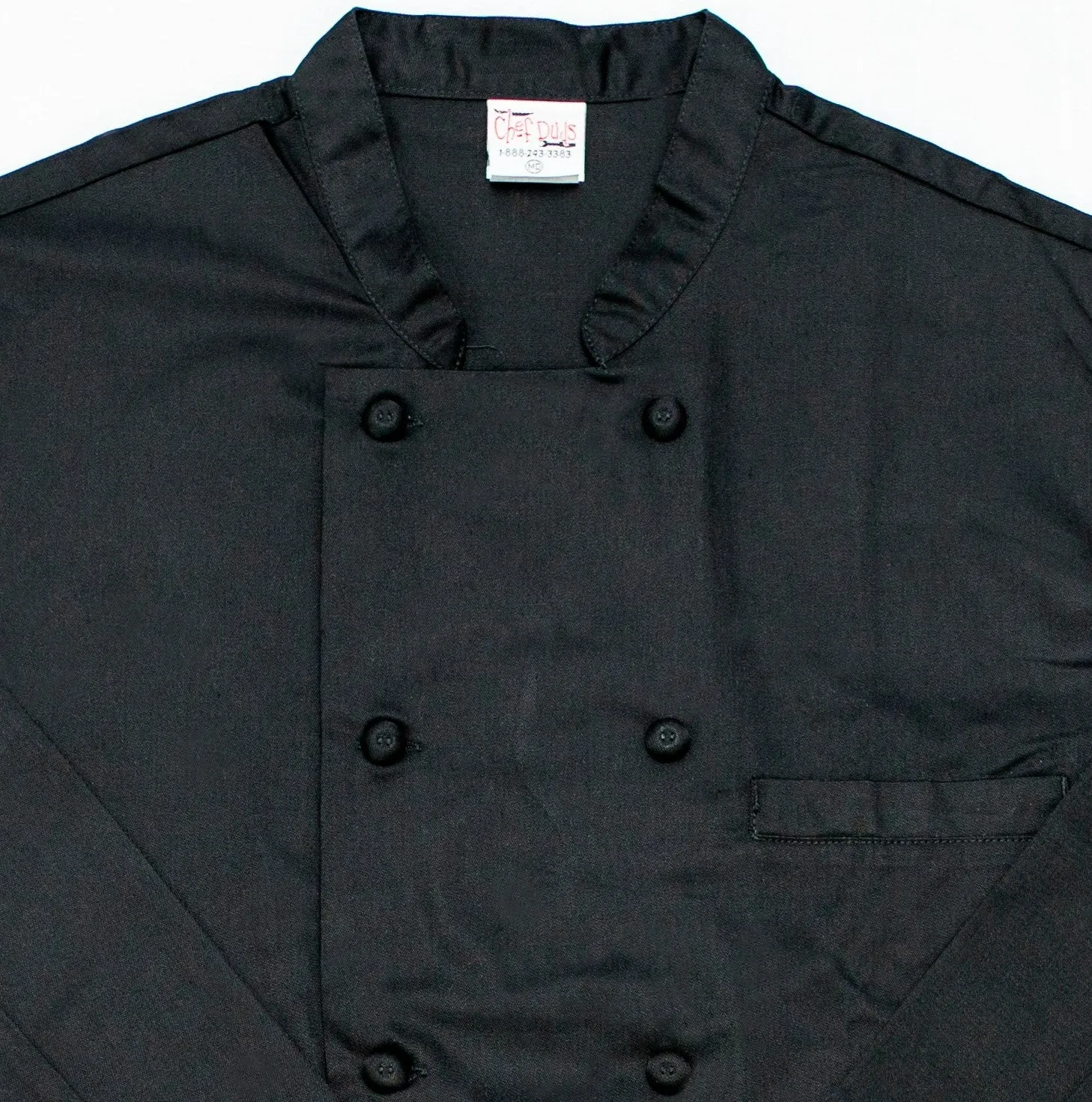 Black Mesh-Back Chef Coat 4655