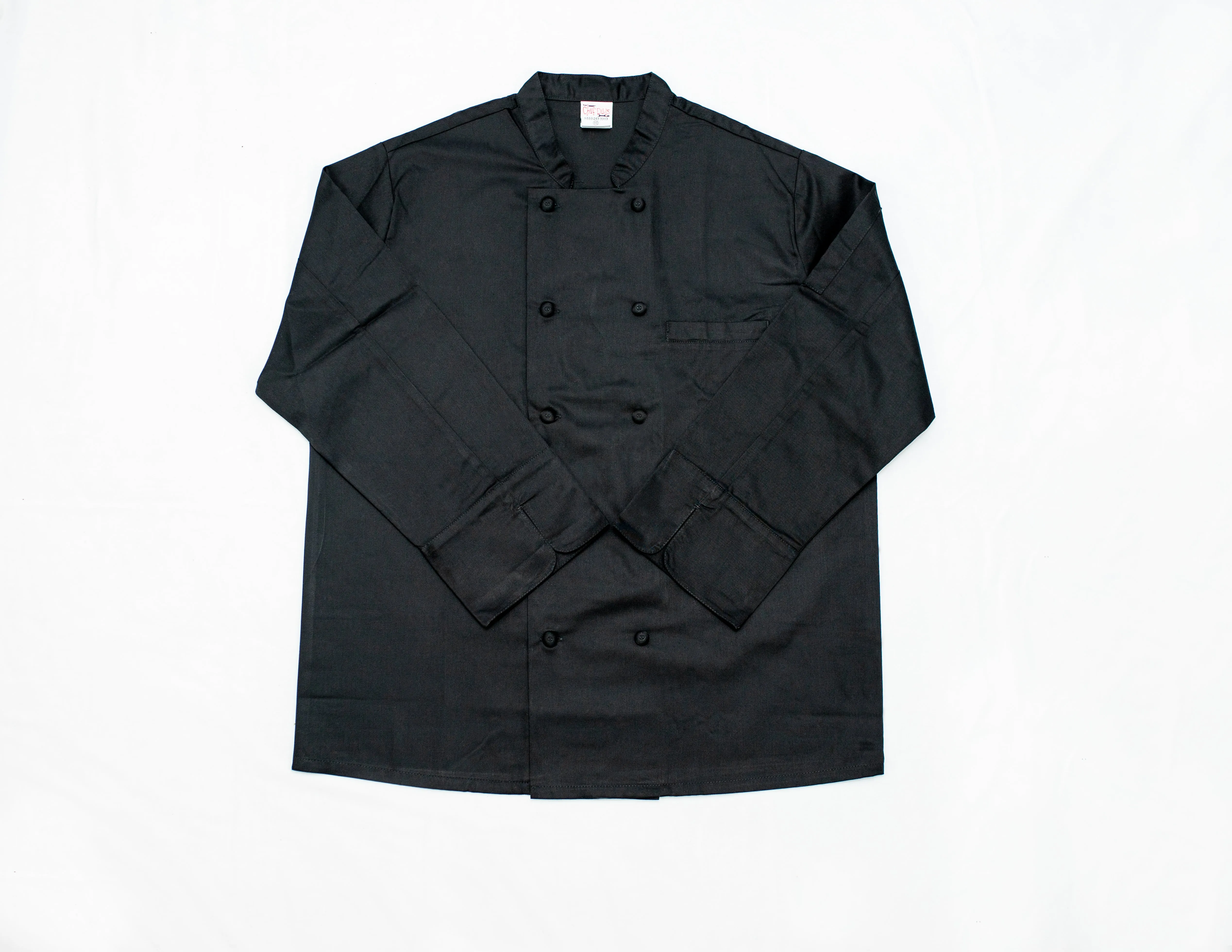 Black Mesh-Back Chef Coat 4655