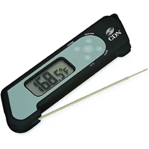 CDN Instant Read Black Folding Thermocouple Thermometer