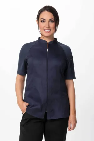 Chef Works Womans Arcadia Chef Jacket- Grey