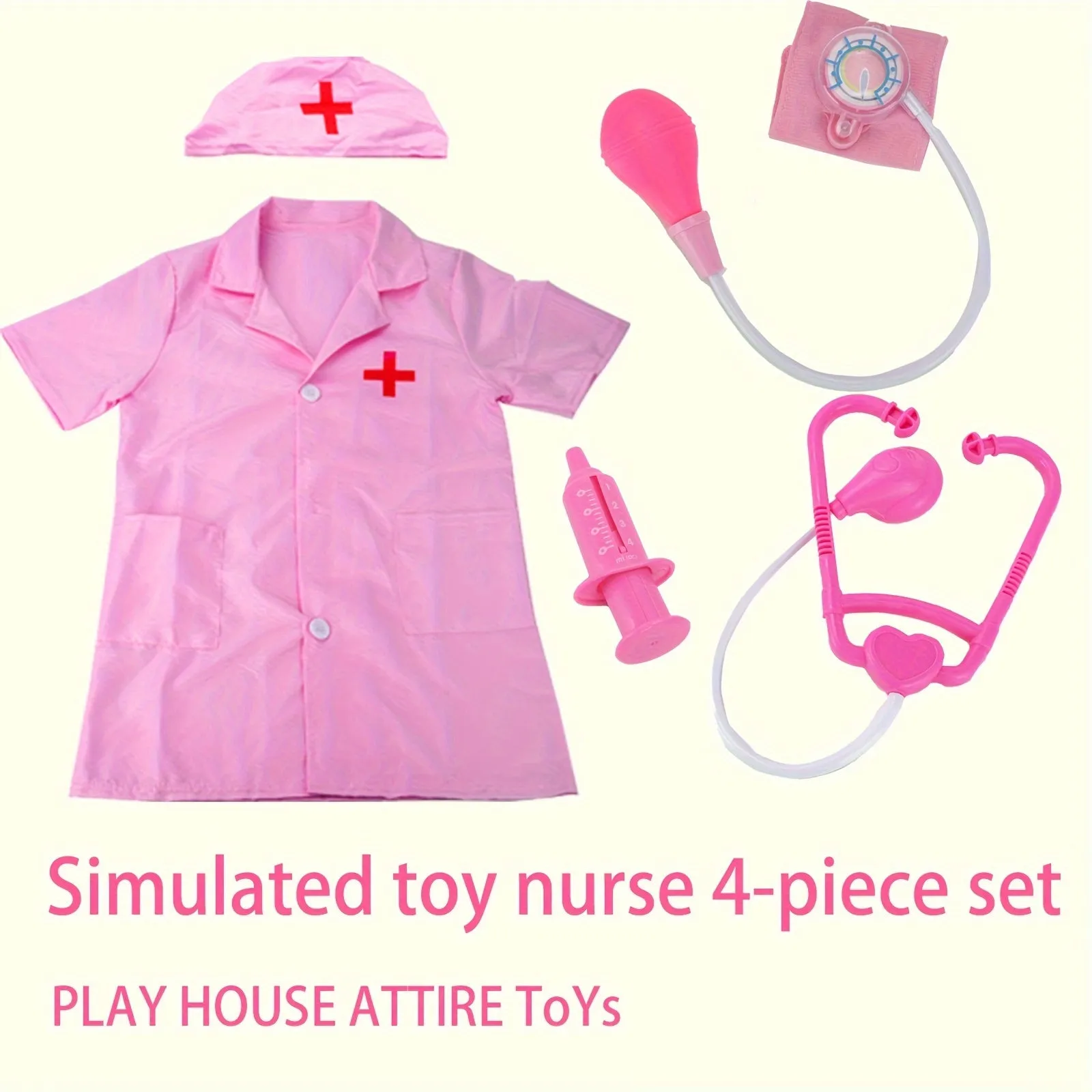 Children's Family Doctor Toy Set,The Role Of A Stethoscope Nurse,Injecting Boys And Girls,Simulated Blood Pressure Monitor, As Halloween Gifts