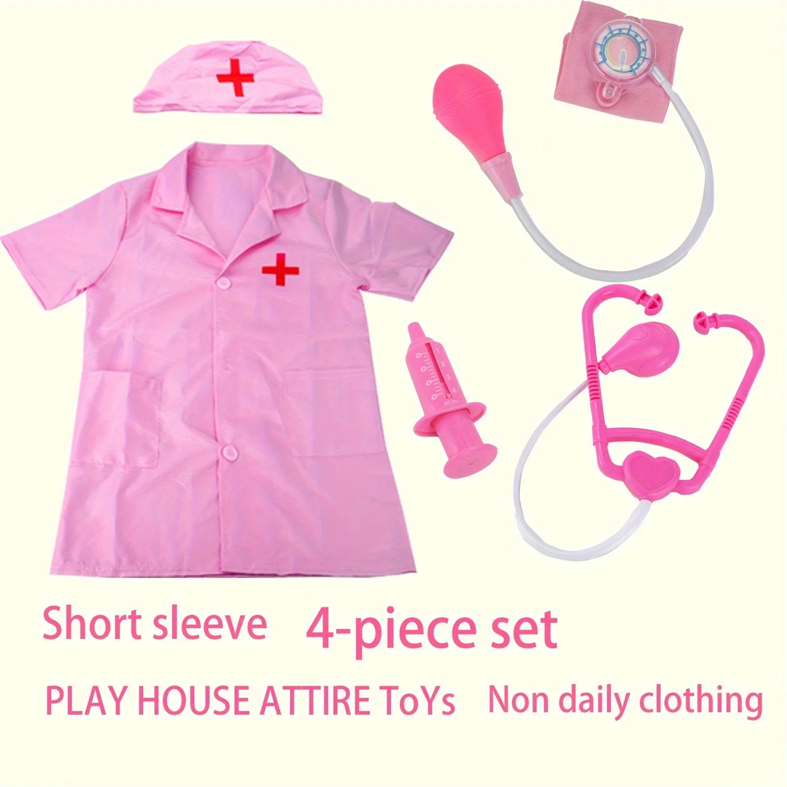 Children's Family Doctor Toy Set,The Role Of A Stethoscope Nurse,Injecting Boys And Girls,Simulated Blood Pressure Monitor, As Halloween Gifts