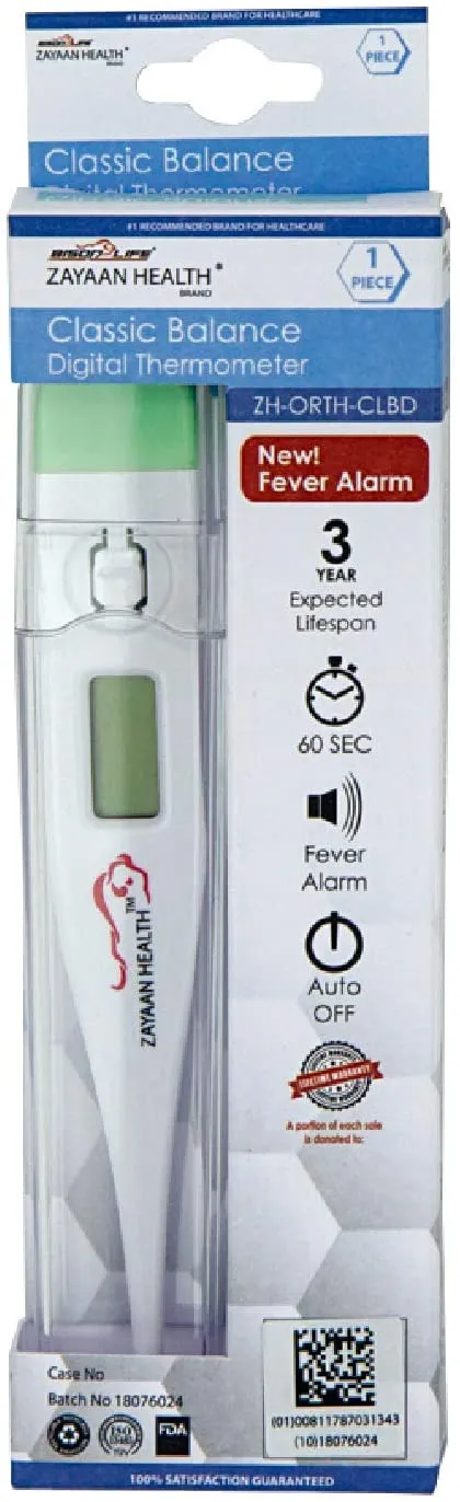 Classic Balance Digital Thermometer High Accuracy, Rigid Sensor Tip (3-Pack)