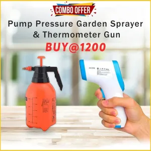 Combo Offer - Pump Pressure Garden Sprayer and Thermometer Gun