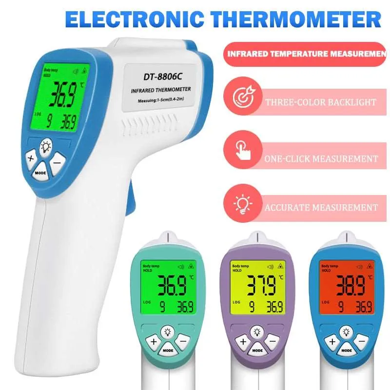 Digital Infrared Forehead Thermometer LCD Display