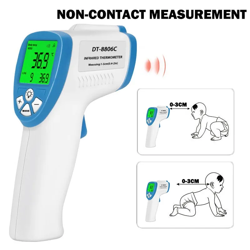 Digital Infrared Forehead Thermometer LCD Display