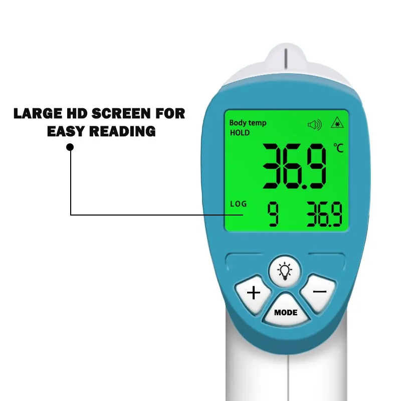 Digital Infrared Forehead Thermometer LCD Display