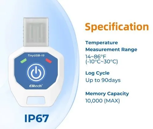 Elitech TinyUSB Single-Use Temperature Recorder Data Logger