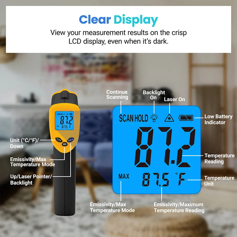 Etekcity Infrared Thermometer 774-2 Pack