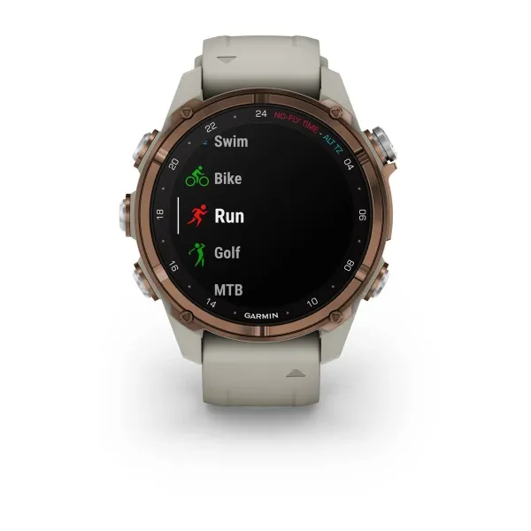 Garmin Descent™ Mk3i – 43 mm Bronze PVD Titanium with French Grey Silicone Band