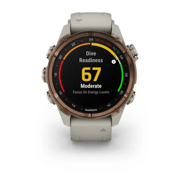 Garmin Descent™ Mk3i – 43 mm Bronze PVD Titanium with French Grey Silicone Band