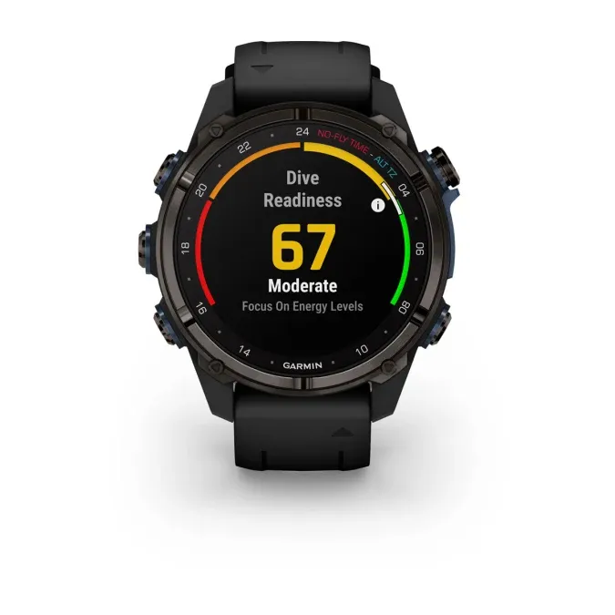 Garmin Descent™ Mk3i – 43 mm Carbon Grey DLC Titanium with Black Silicone Band