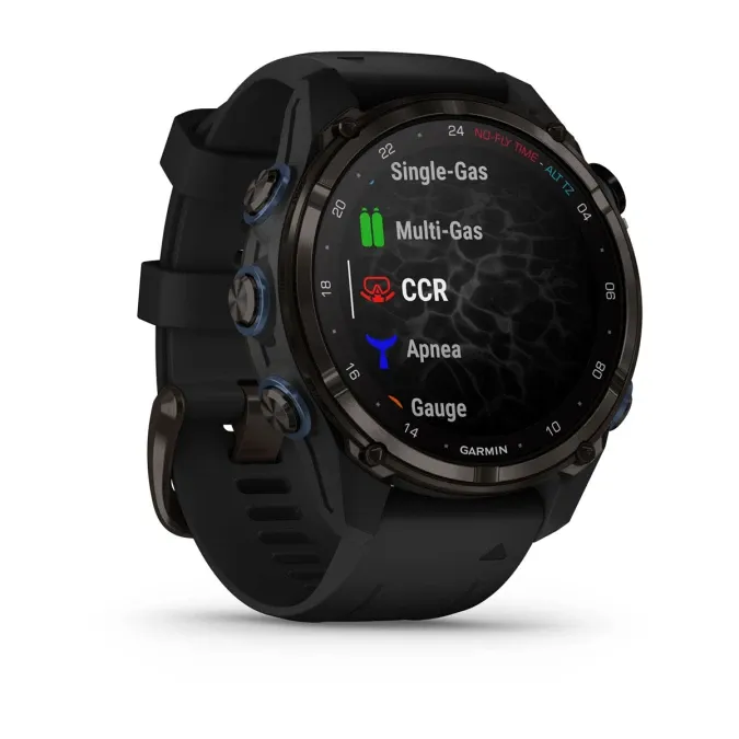 Garmin Descent™ Mk3i – 43 mm Carbon Grey DLC Titanium with Black Silicone Band