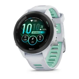 Garmin Forerunner 265S 1.1" Running Smartwatch - Whitestone/Neo Tropick | 49-GAR-010-02810-14