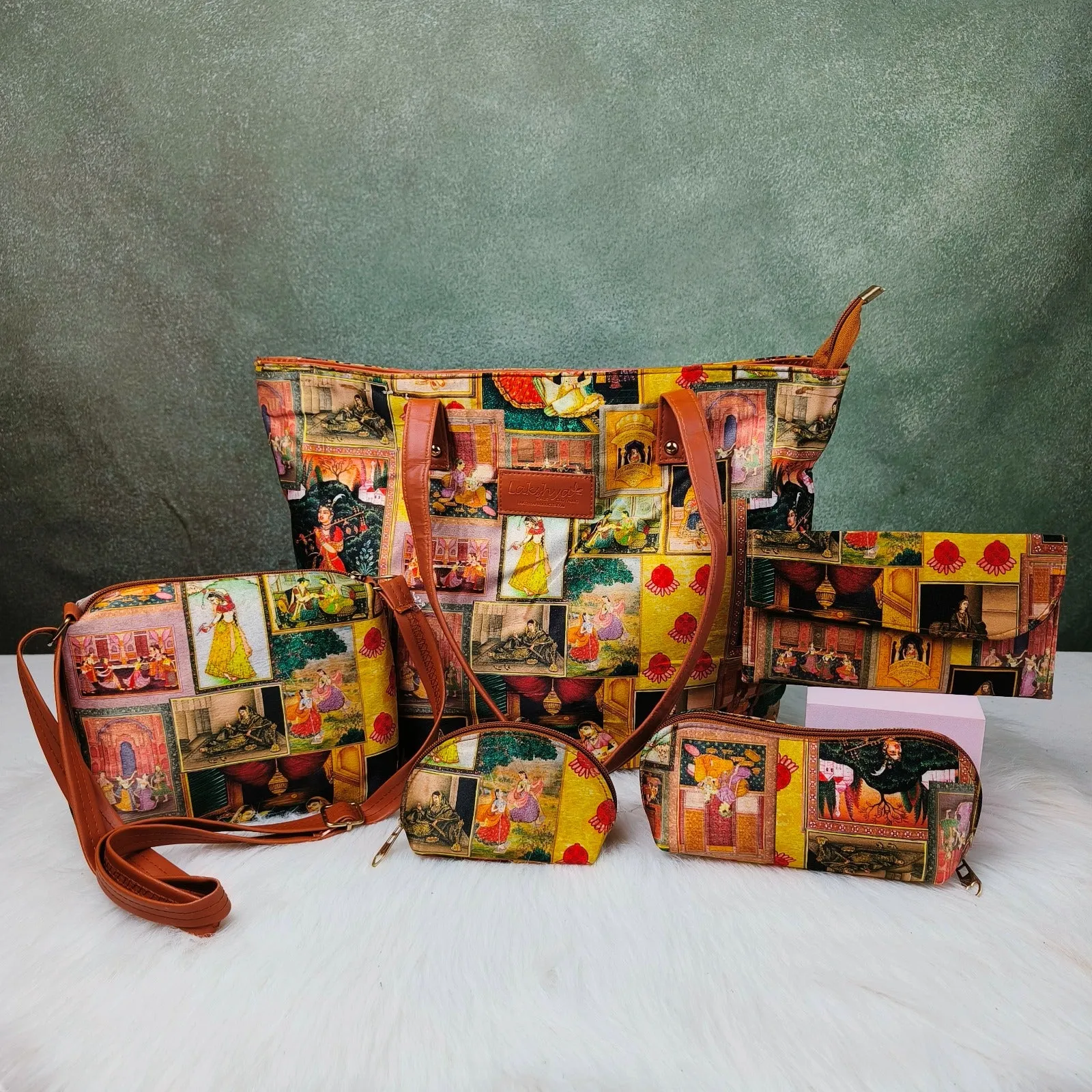 Go Special Tote Combo Set Yellow Photo realistic Pattern