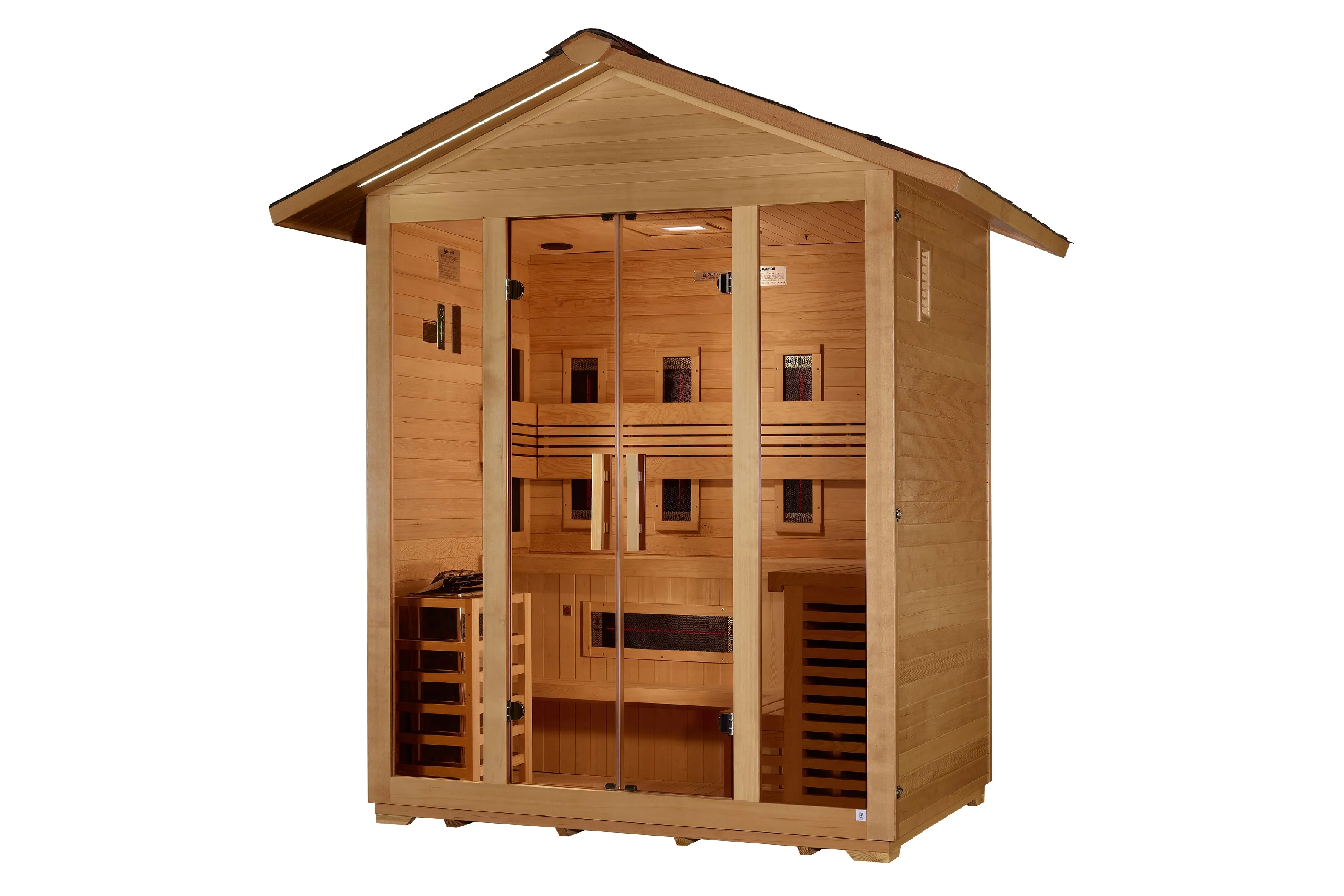 Golden Designs "Gargellen" 5-Person Full Spectrum Hybrid Outdoor Sauna