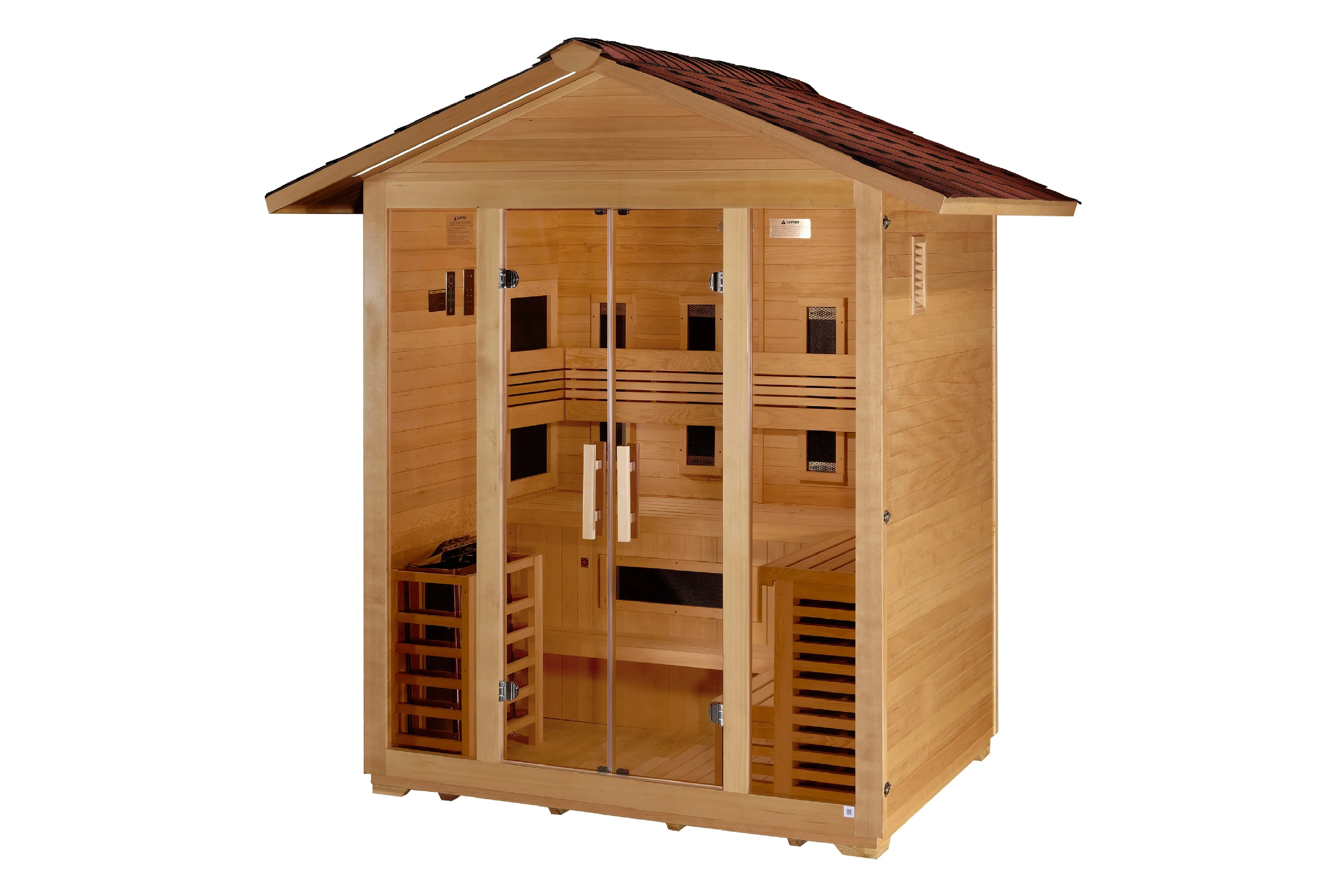 Golden Designs "Gargellen" 5-Person Full Spectrum Hybrid Outdoor Sauna