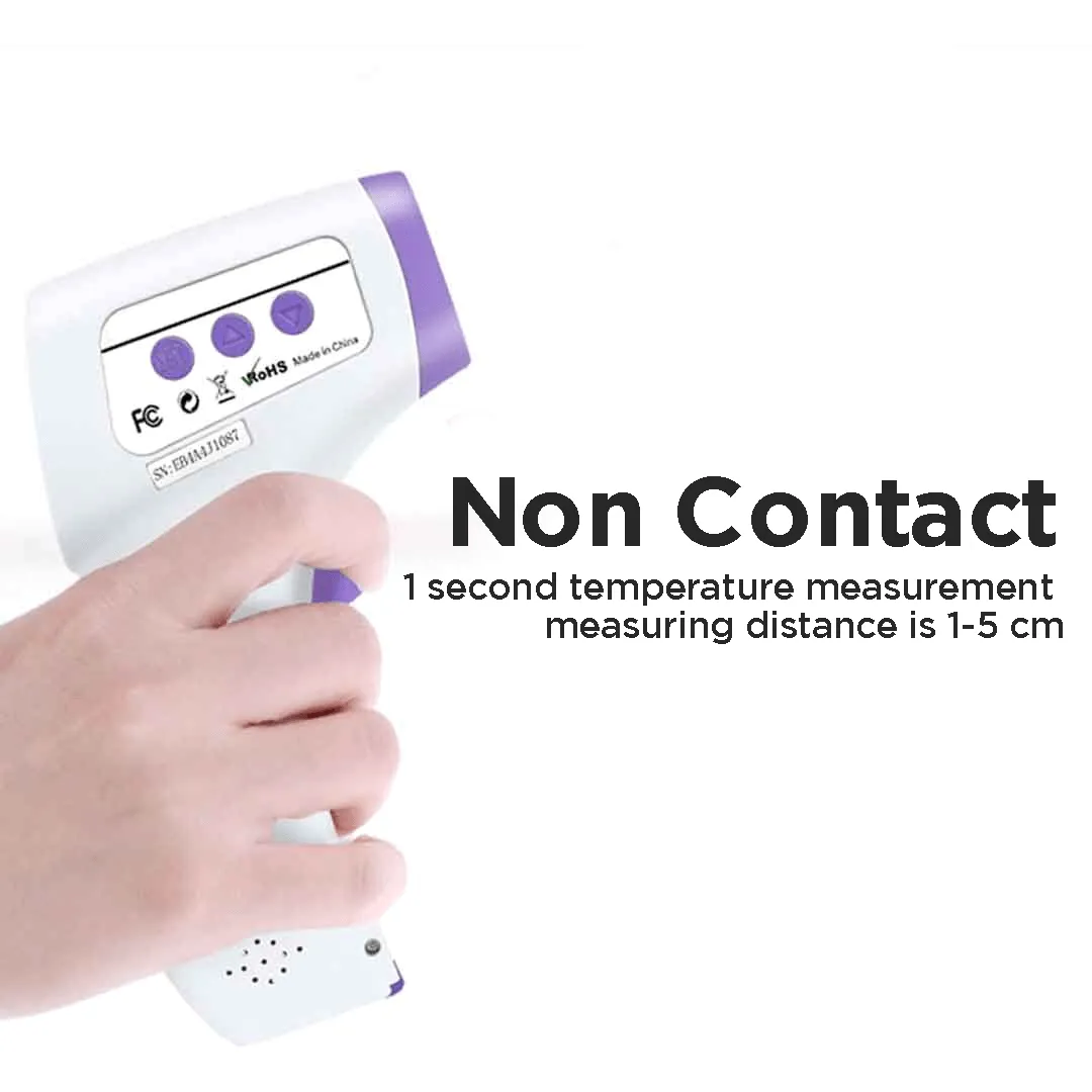 HeTaiDa Non Contact Infrared Thermometer - White