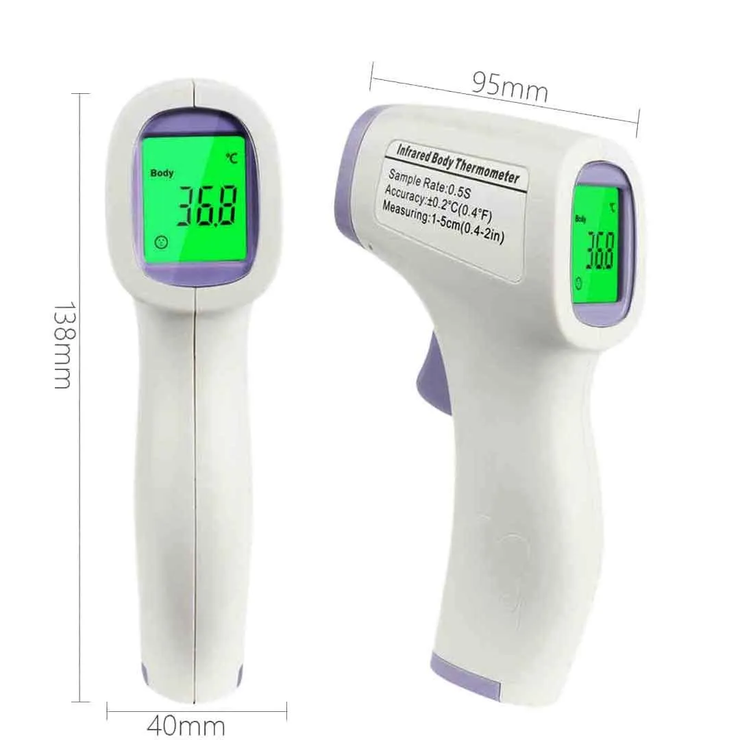 HeTaiDa Non Contact Infrared Thermometer - White