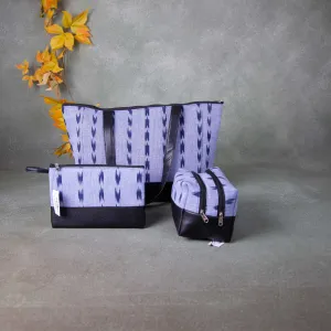 Hindustani Tote Combo Grey with White Prints