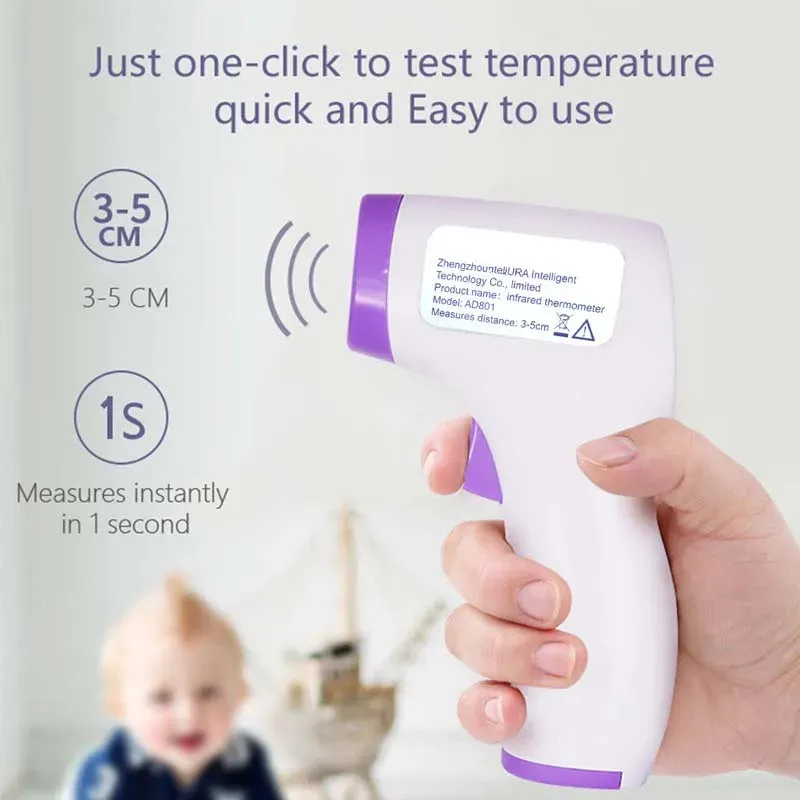 Infrared Fever Thermometer - Non-Contact Digital for Baby & Adult Use