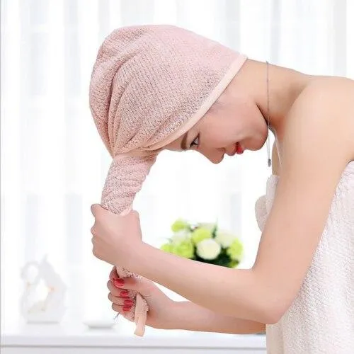 Magic Microfiber Hair Fast Drying Dryer Towel Bath Wrap Hat Quick Cap Turban Dry