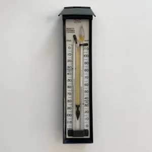 Mid Victorian Self Registering Max Min Thermometer in Case by Negretti & Zambra