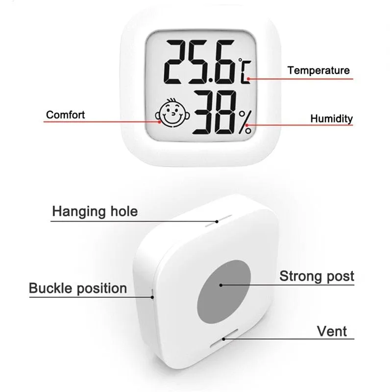 Mini Indoor Thermometer LCD Digital Temperature Room Hygrometer Gauge Sensor Humidity Meter Indoor Thermometer Temperature