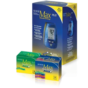 NovaMax Plus Diabetes Monitoring Kit Combo (Meter Kit, 10 Ketone Strips, and 50 Glucose Test Strips)