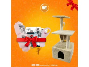 Pawise Cat Tree W/Tunnel W/Cave -90Cm with cat toys