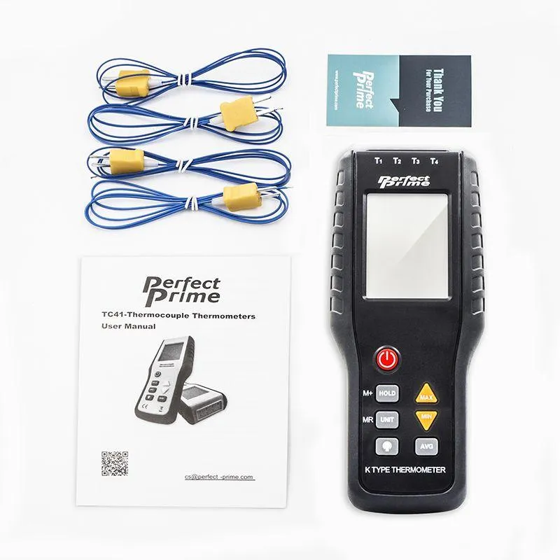 PerfectPrime TC9815 4 Channels Thermocouple Thermometer