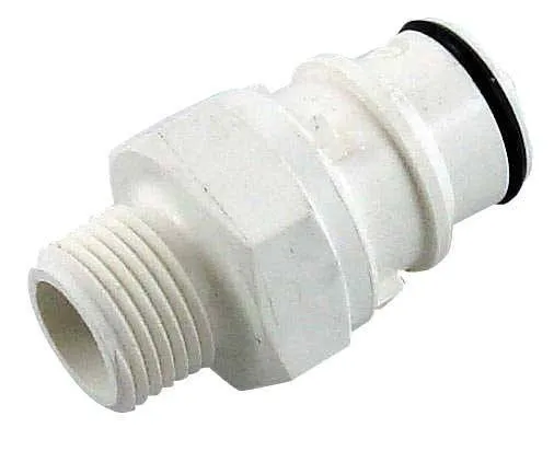 Plastic Quick Disconnect 1/2" MPT, Male