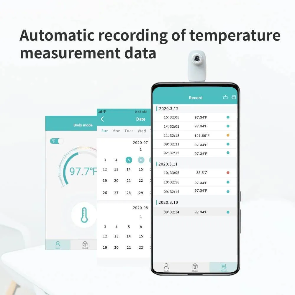 Portable Forehead Phone Thermometer