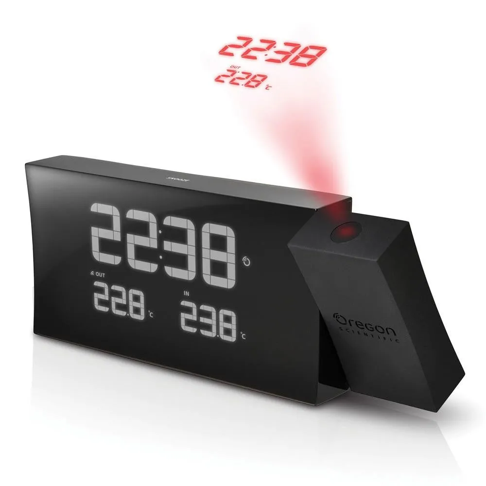 Projection Clock With In-out Thermometer