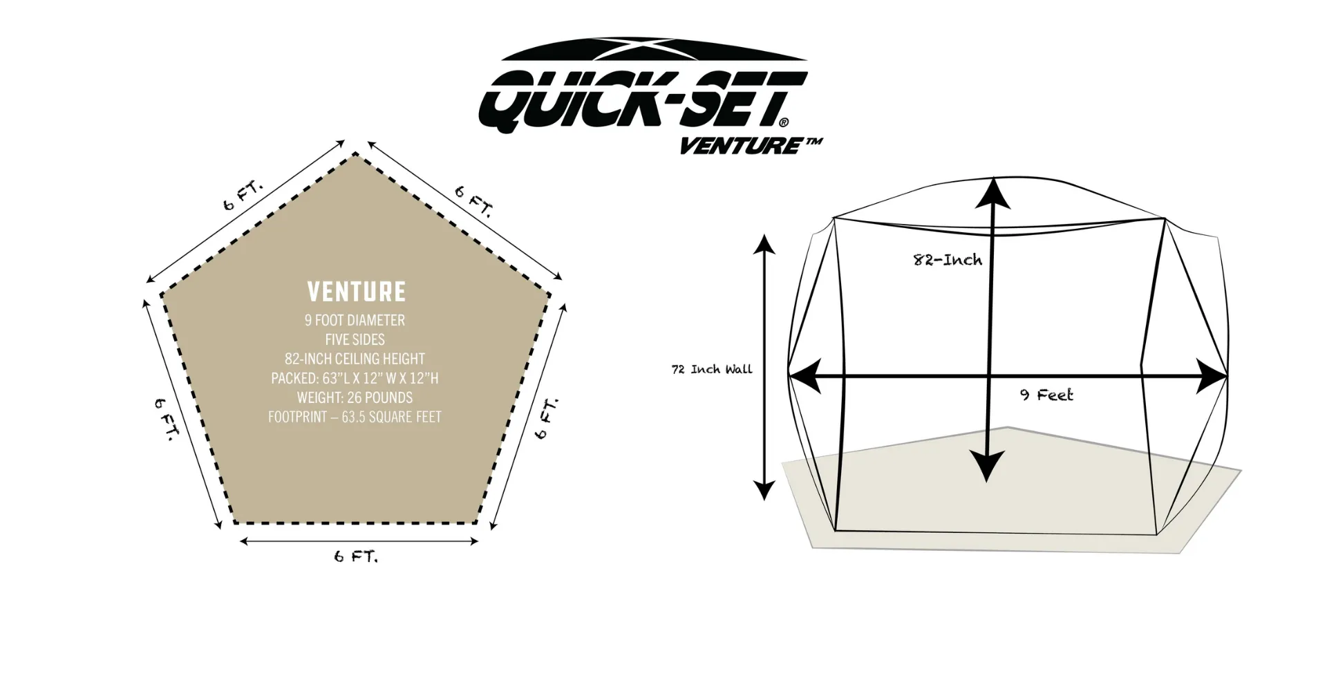 Quick-Set Venture Screen Shelter (5 Sided)