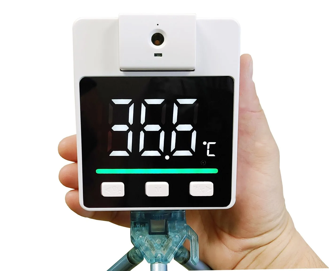 Wall Mounted IR Thermometer with Large Color LED Display and Talkback