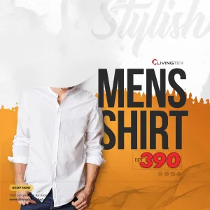 White Band Collar Slim fit Shirt